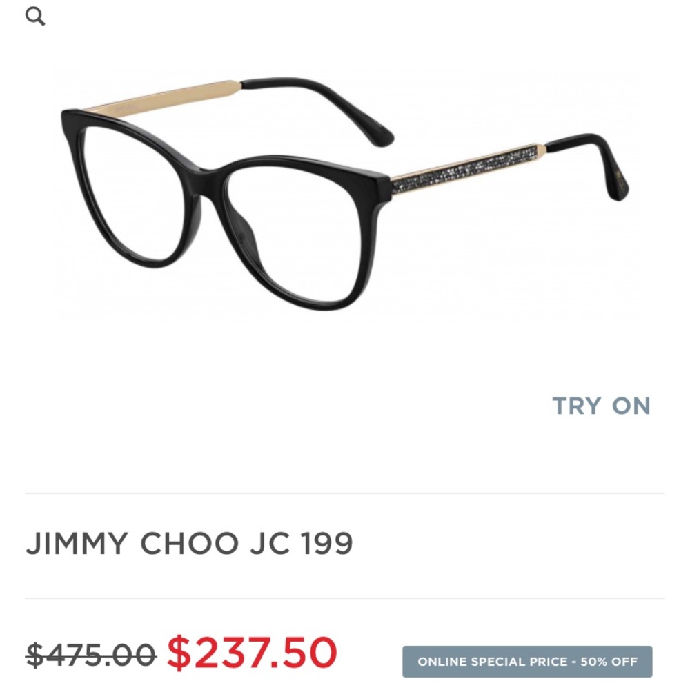 NWOT JIMMY CHOO JC199 IN BLACK